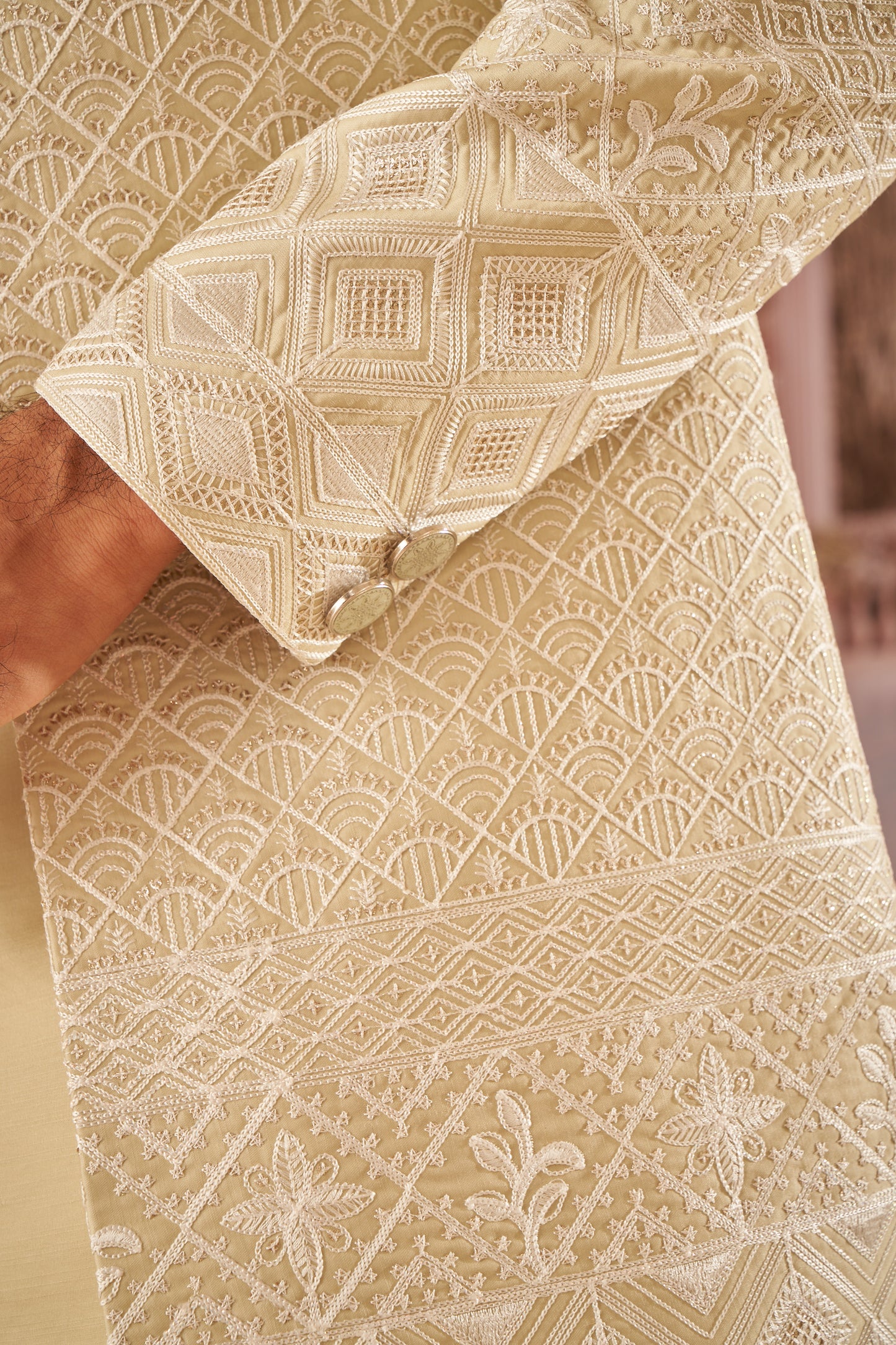 Indo Western Front Open - Beige