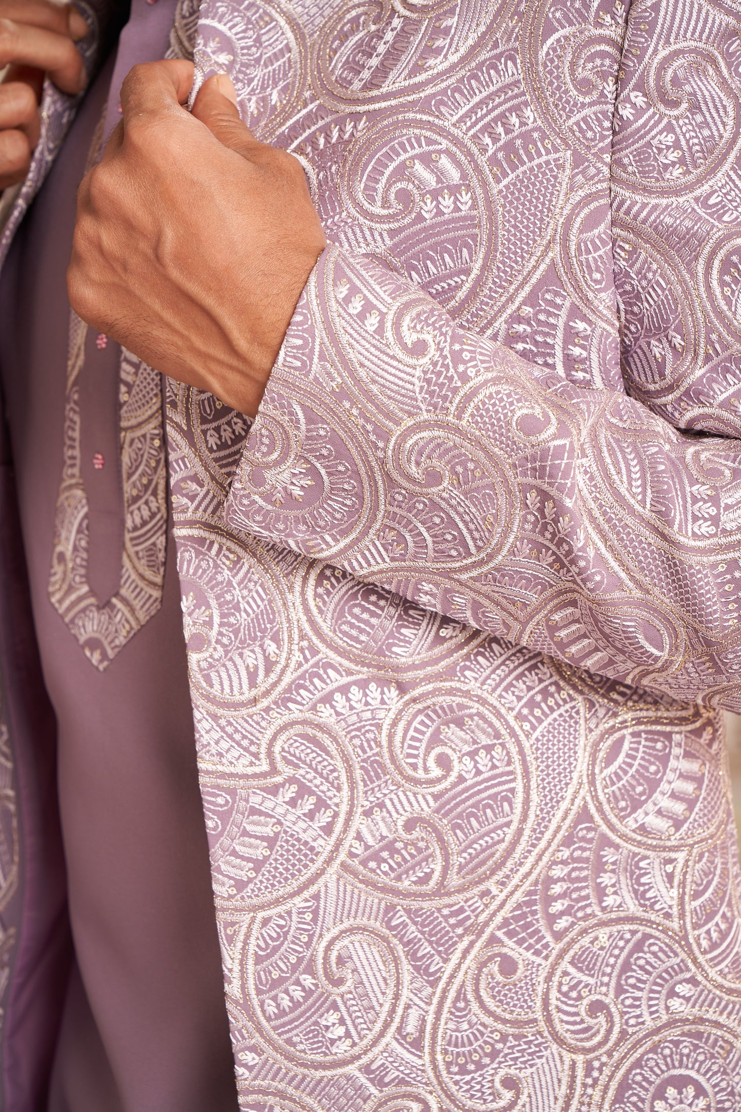 Indo Western Front Open - Lavender