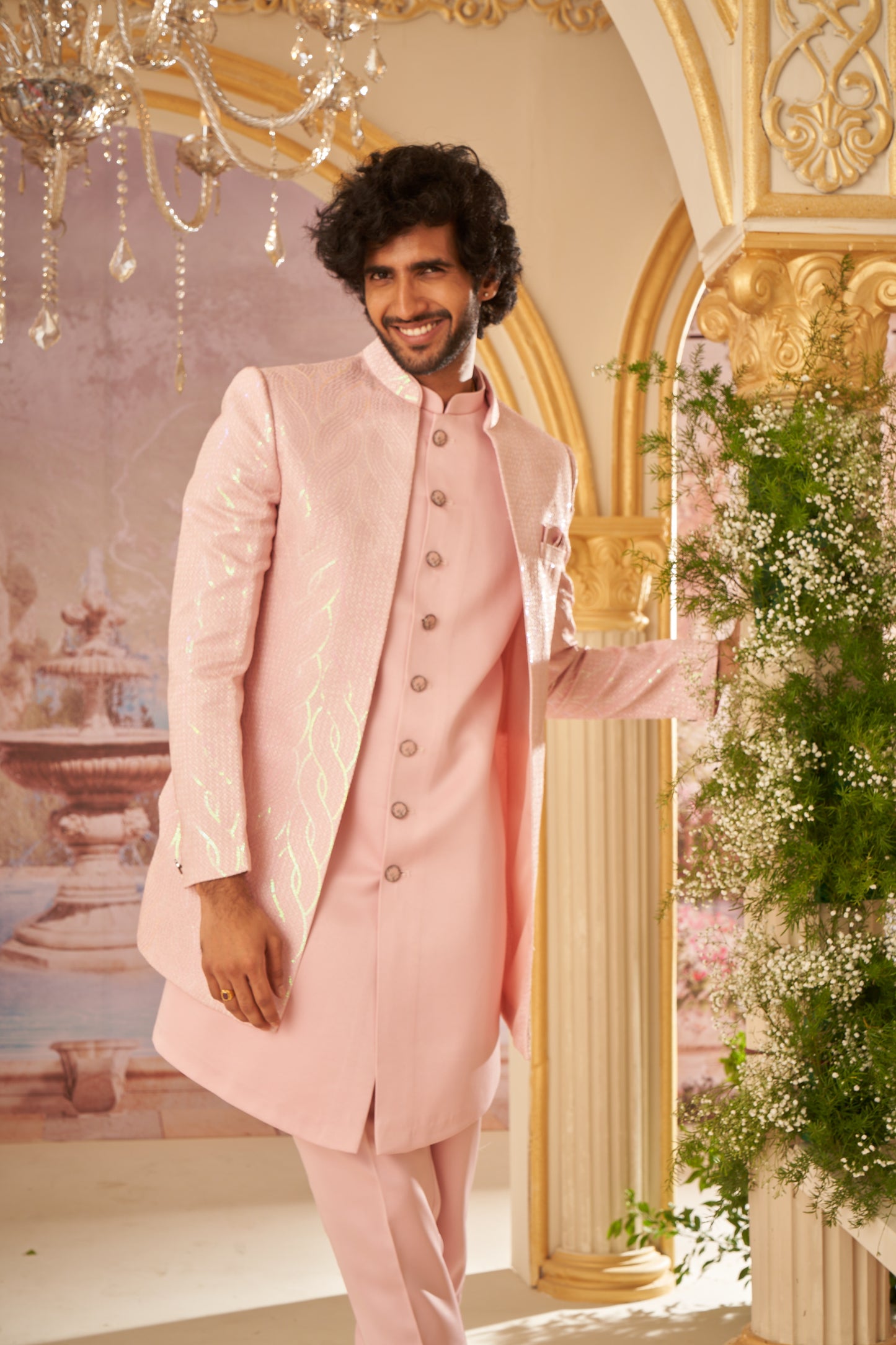 Indo Western Front Open - Peach