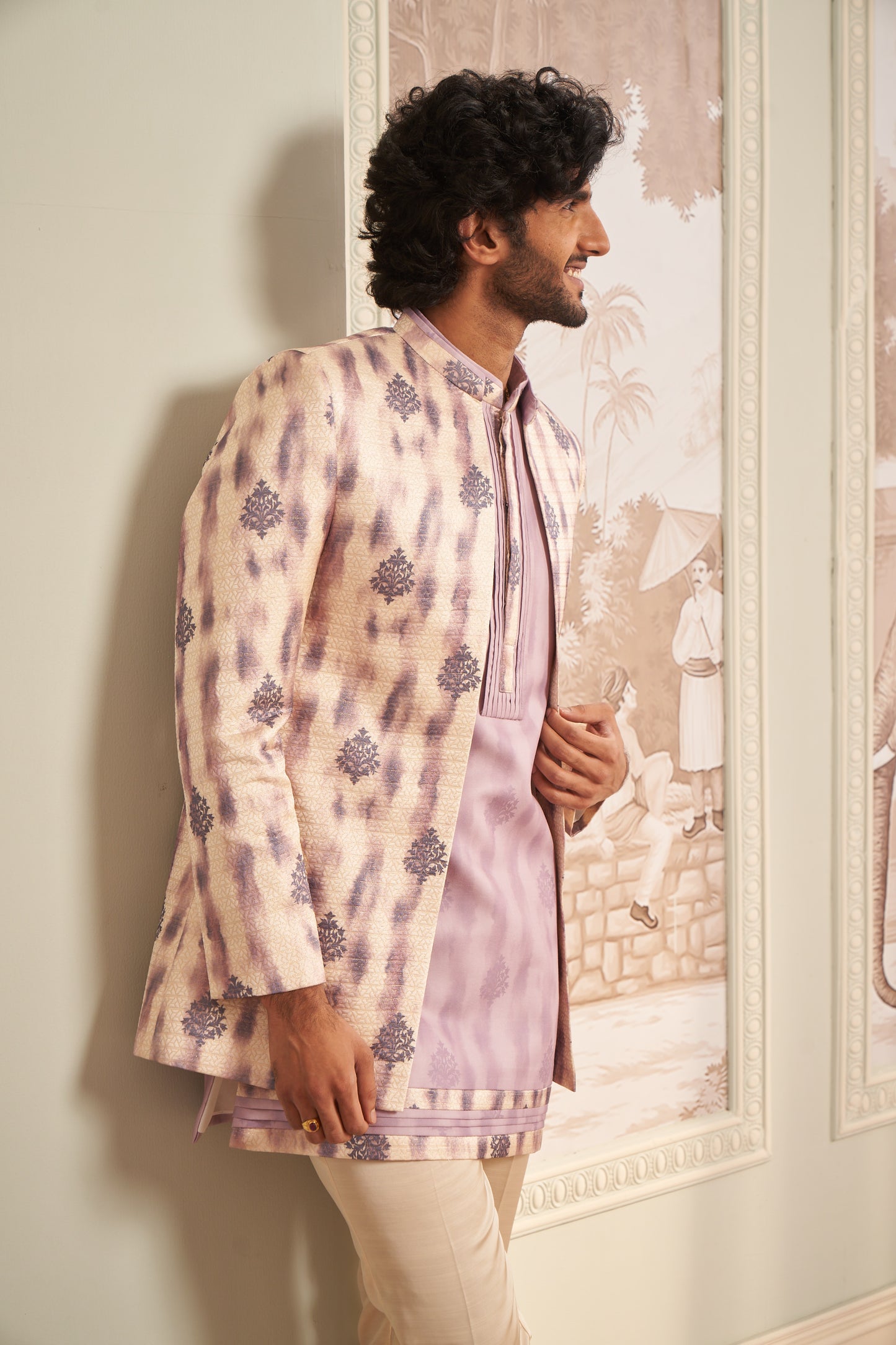 Indo Western Front Open - Lavender