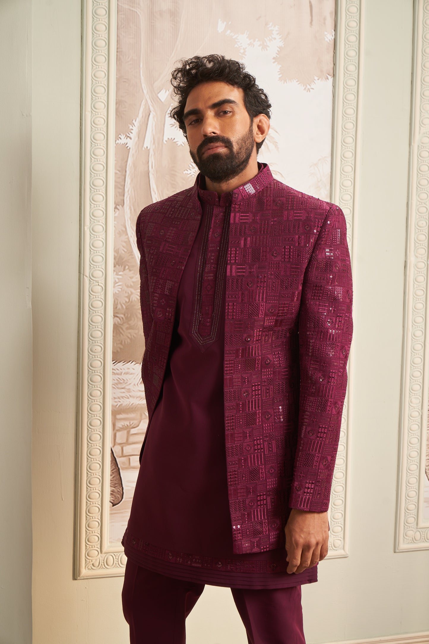 Indo Western Front Open - Maroon