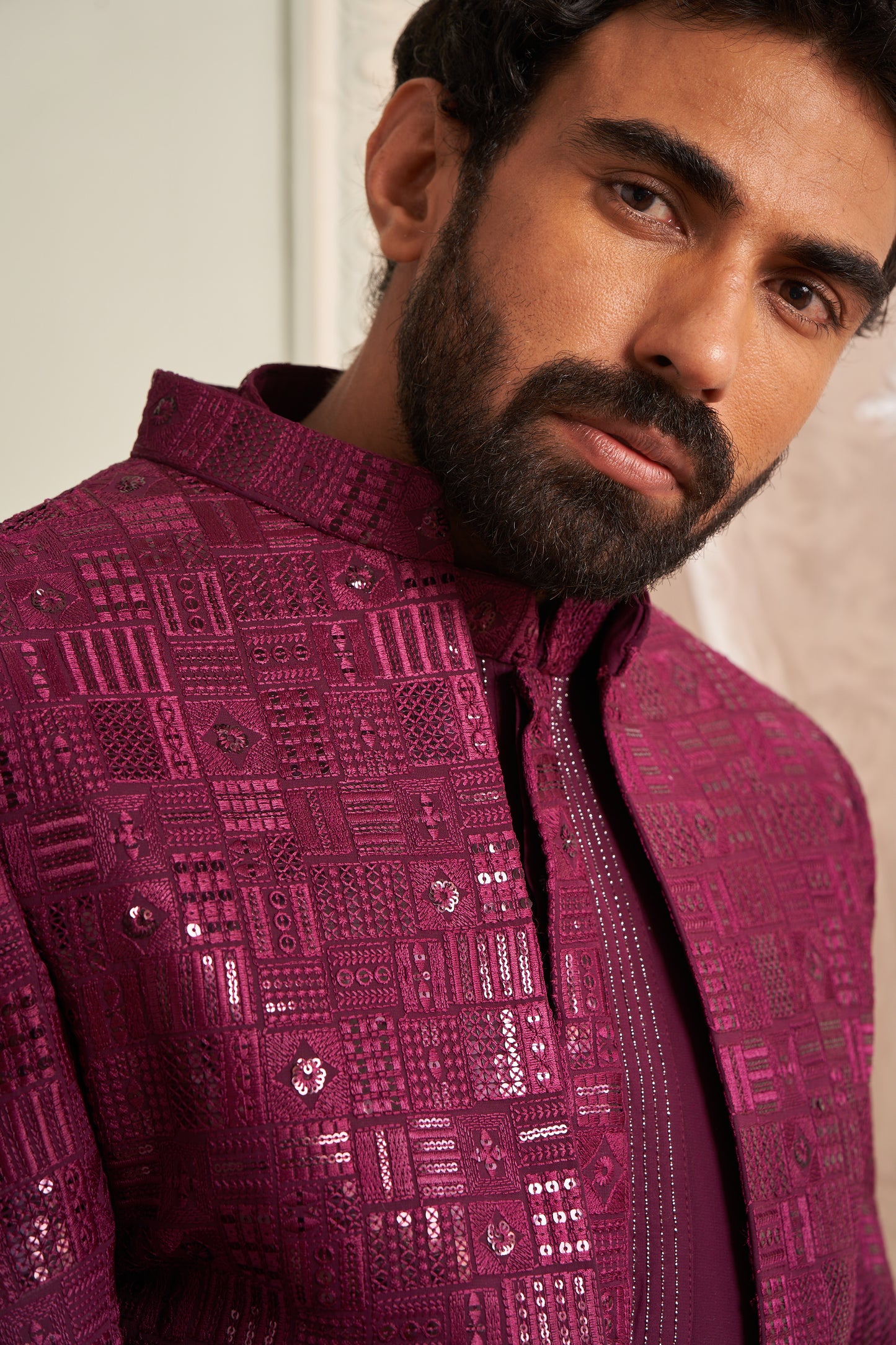 Indo Western Front Open - Maroon