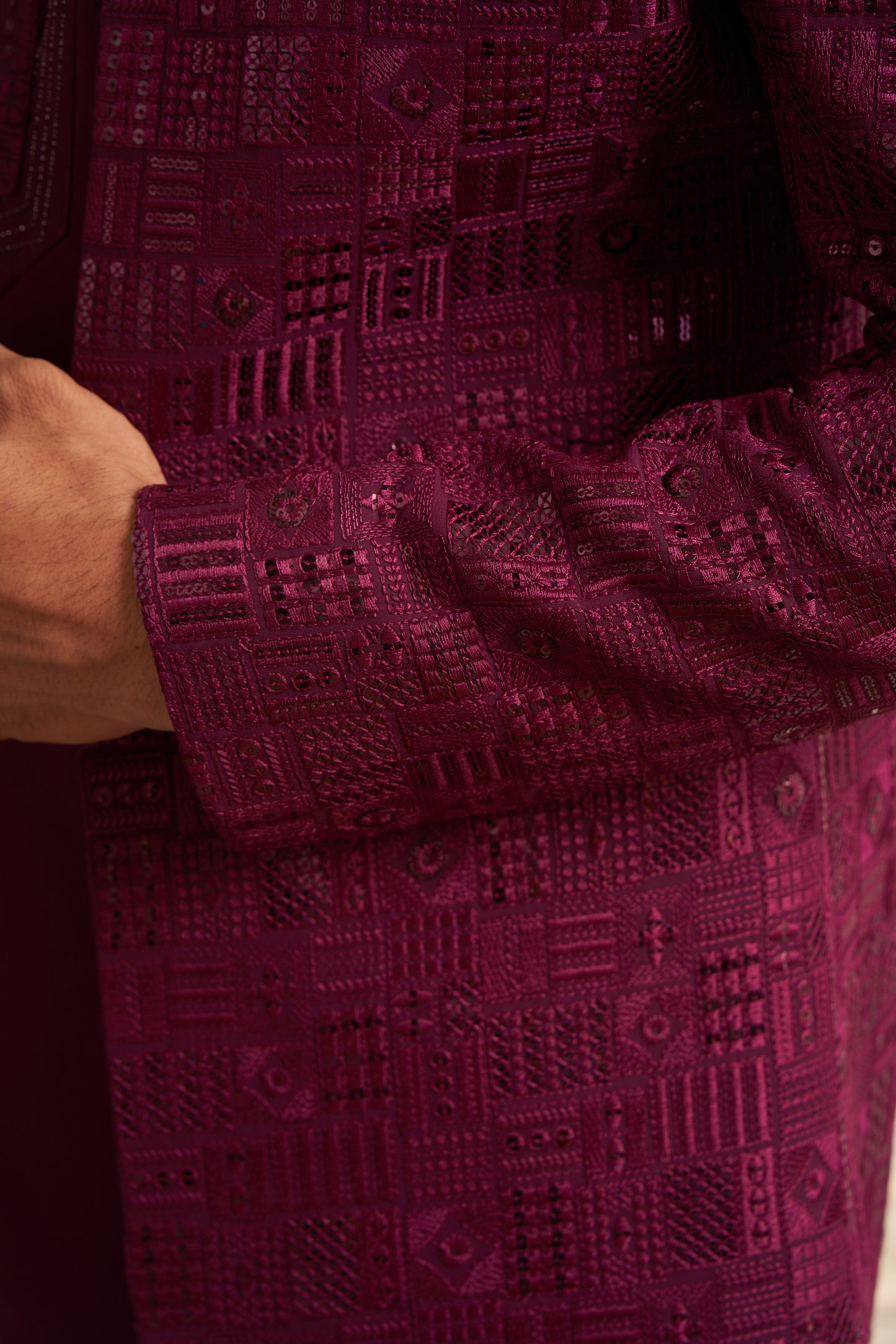 Indo Western Front Open - Maroon