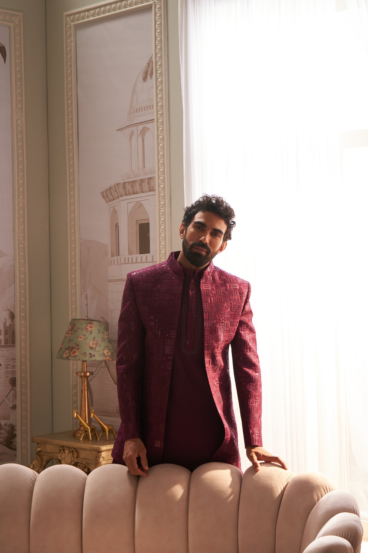 Indo Western Front Open - Maroon