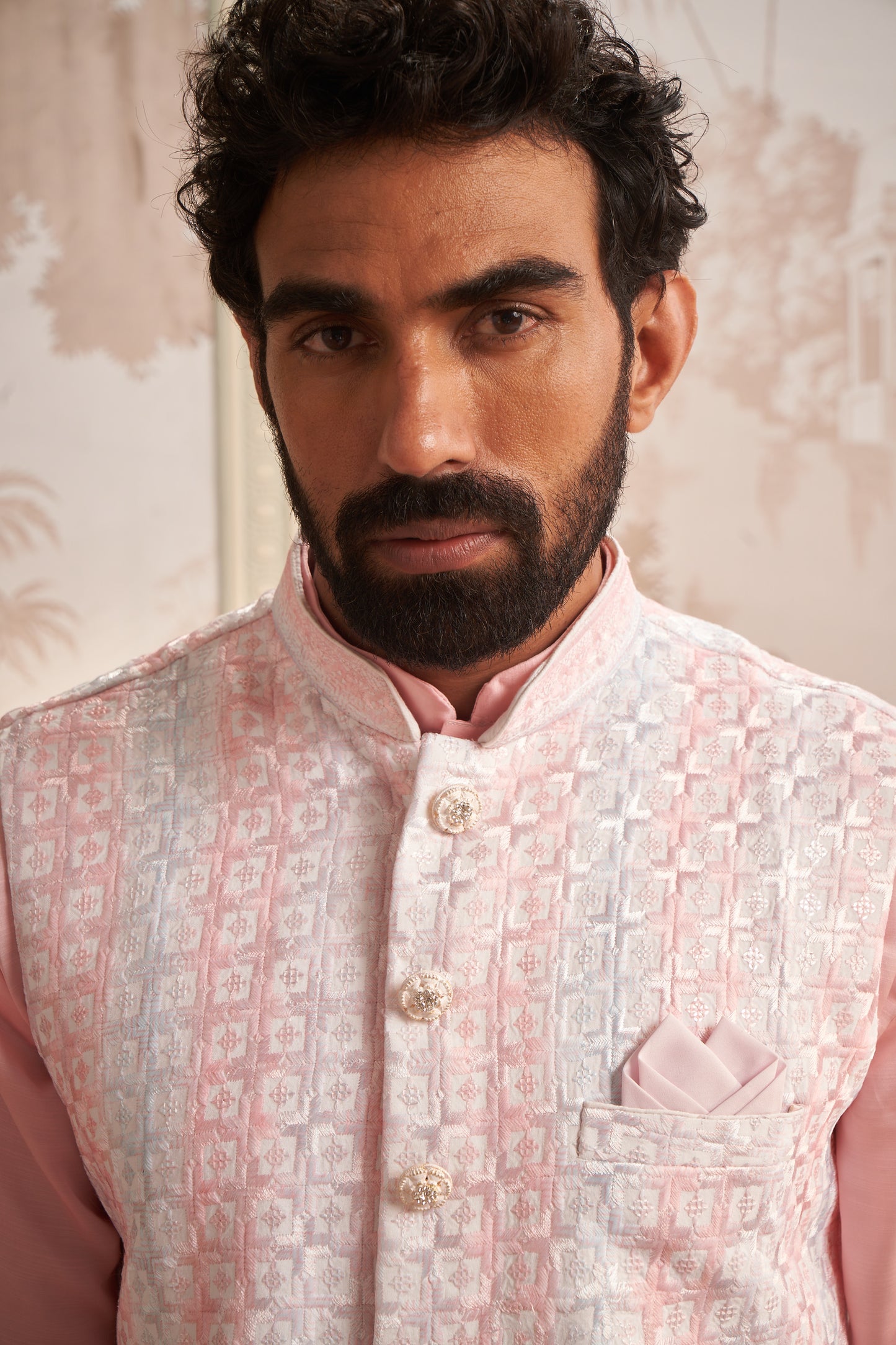 Bundi Kurta Set - Pink