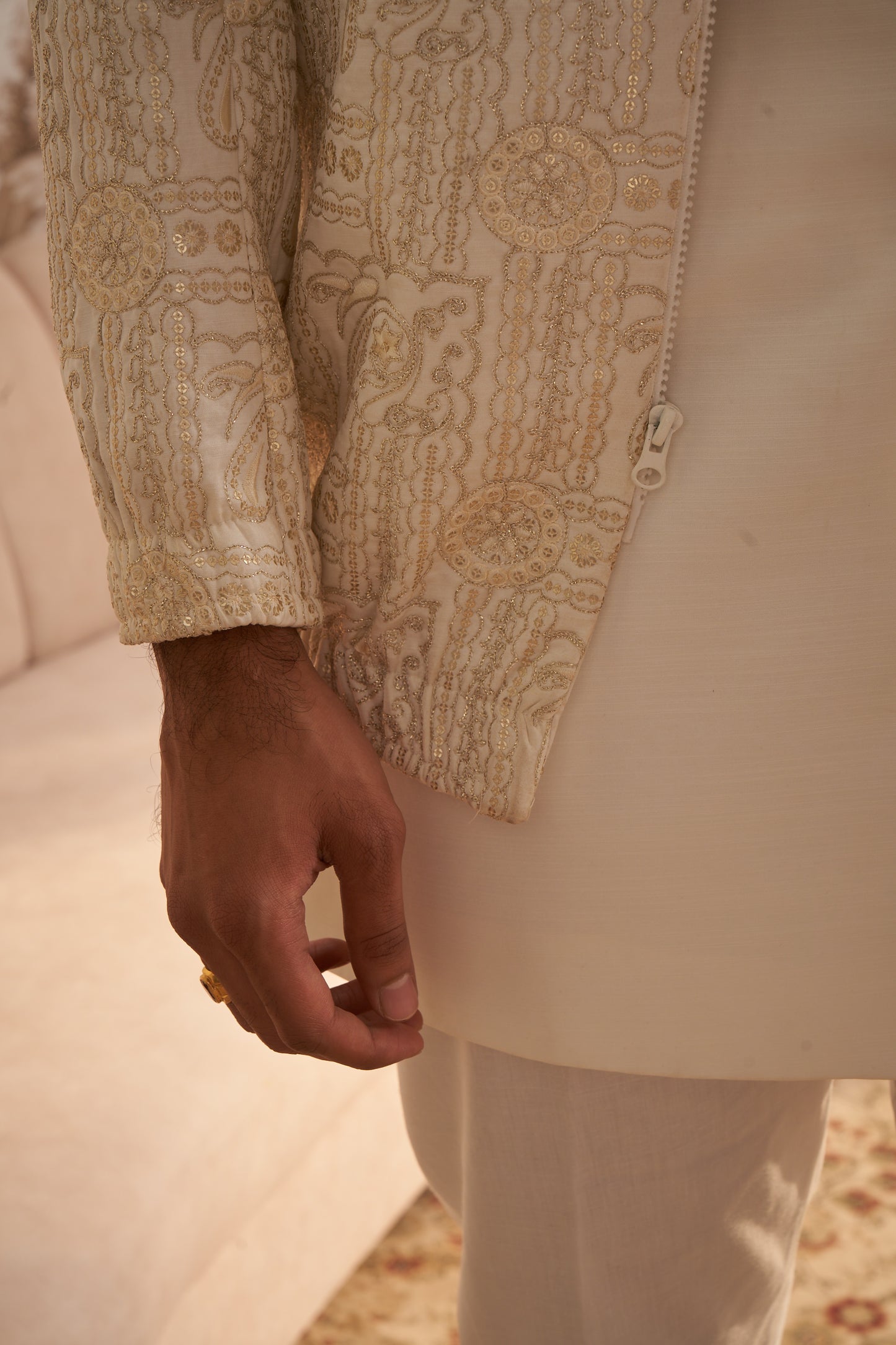 Indo Western Front Open - Off White