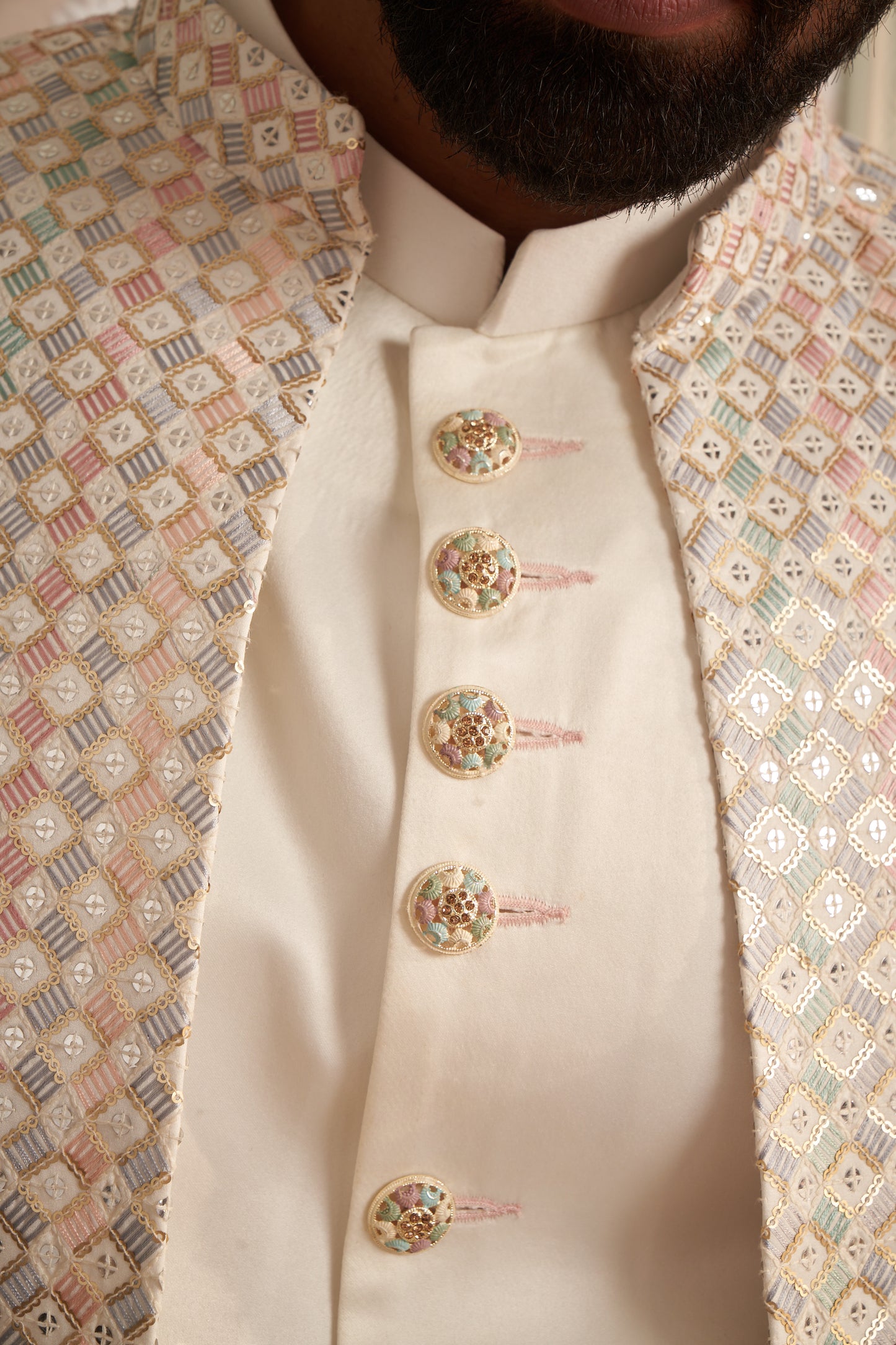 Indo Western Front Open - White