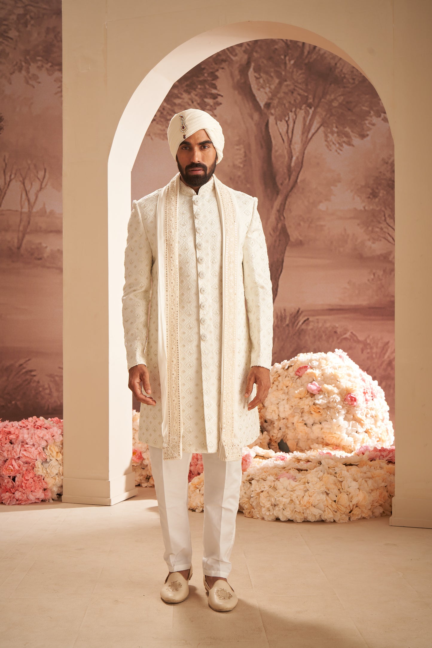 Sherwani - White