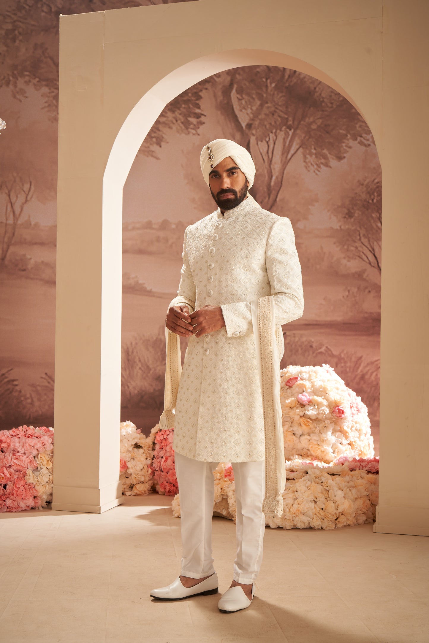 Sherwani - White