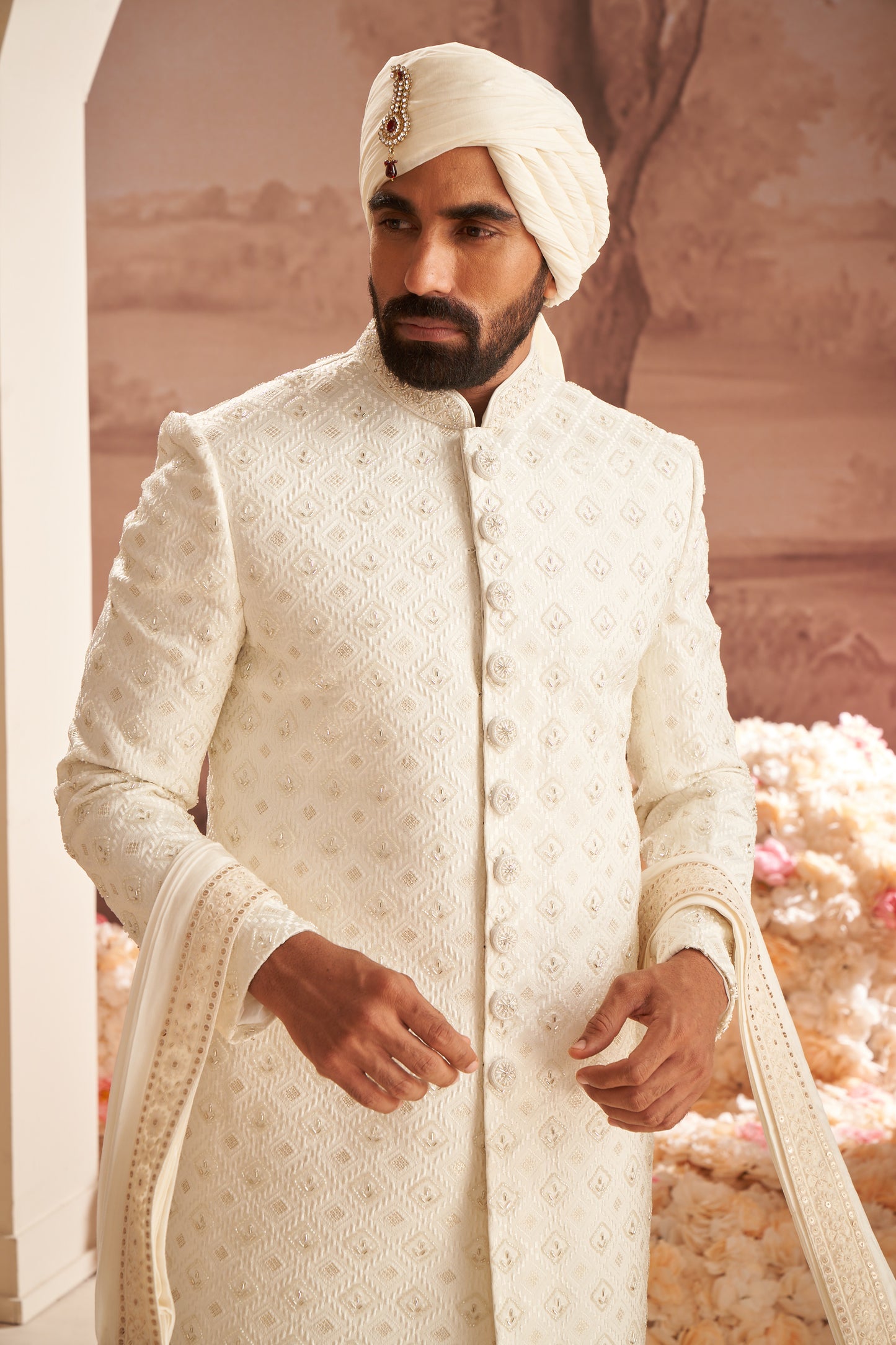 Sherwani - White