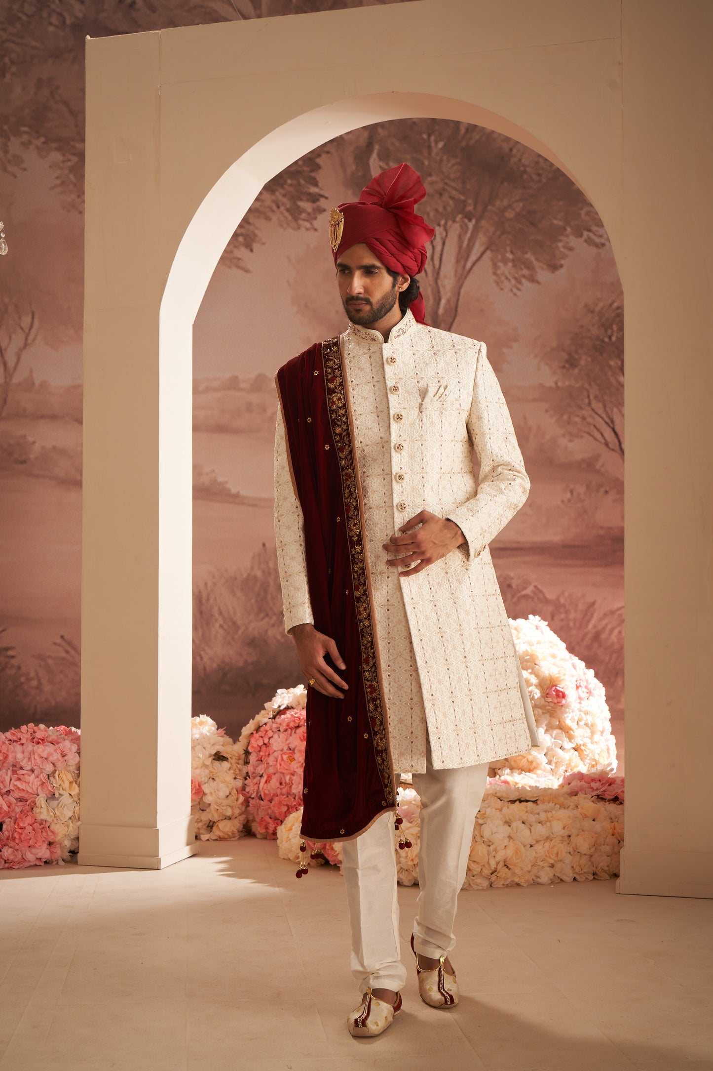 Sherwani - Cream