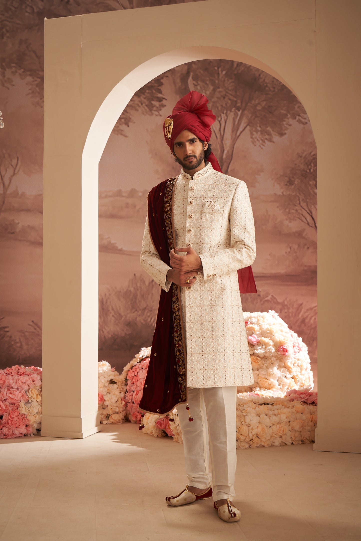 Sherwani - Cream