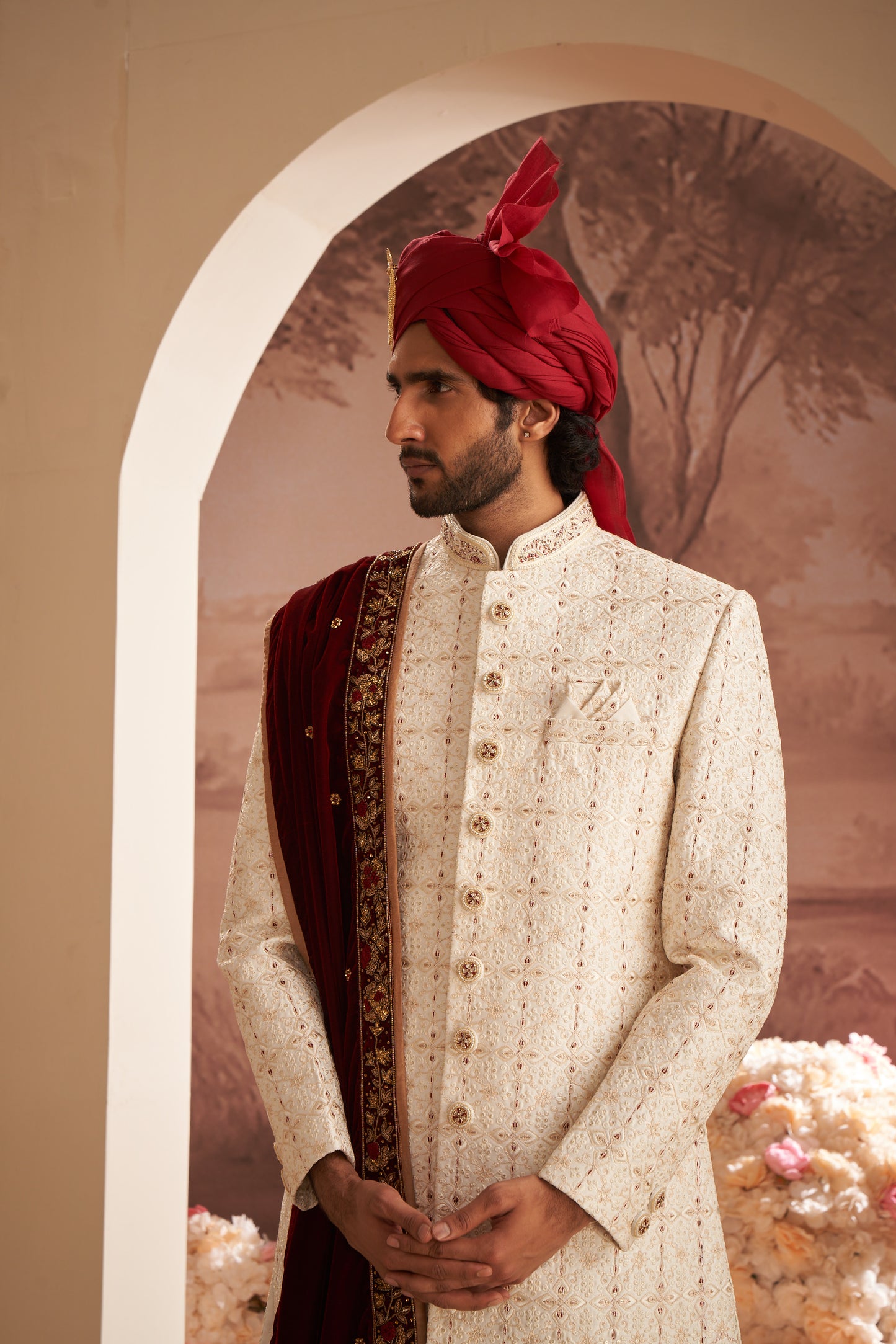 Sherwani - Cream