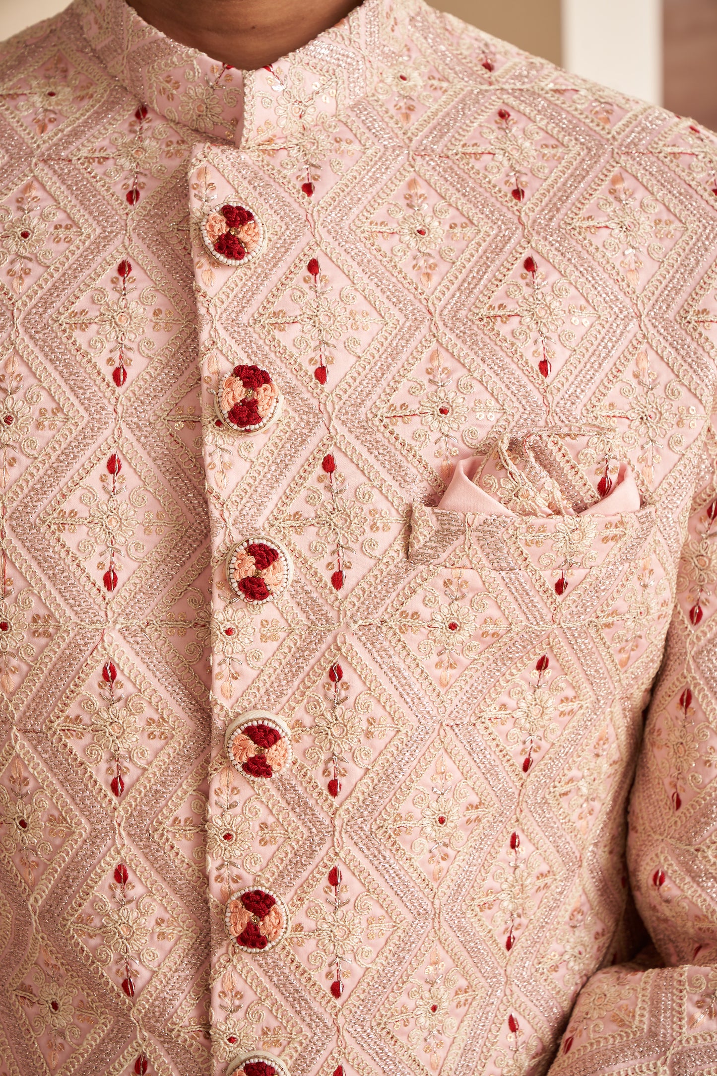 Sherwani - Peach