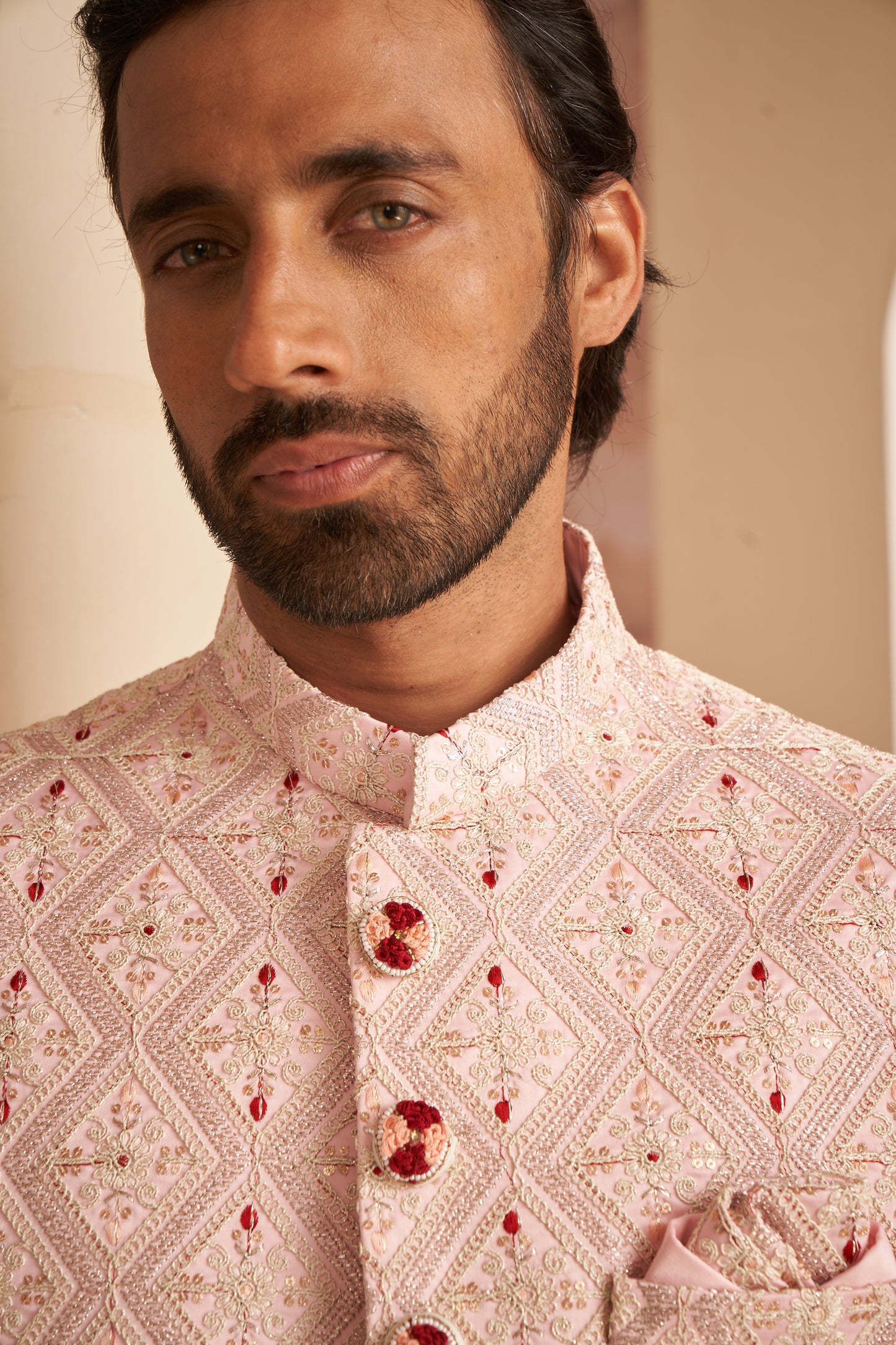 Sherwani - Peach