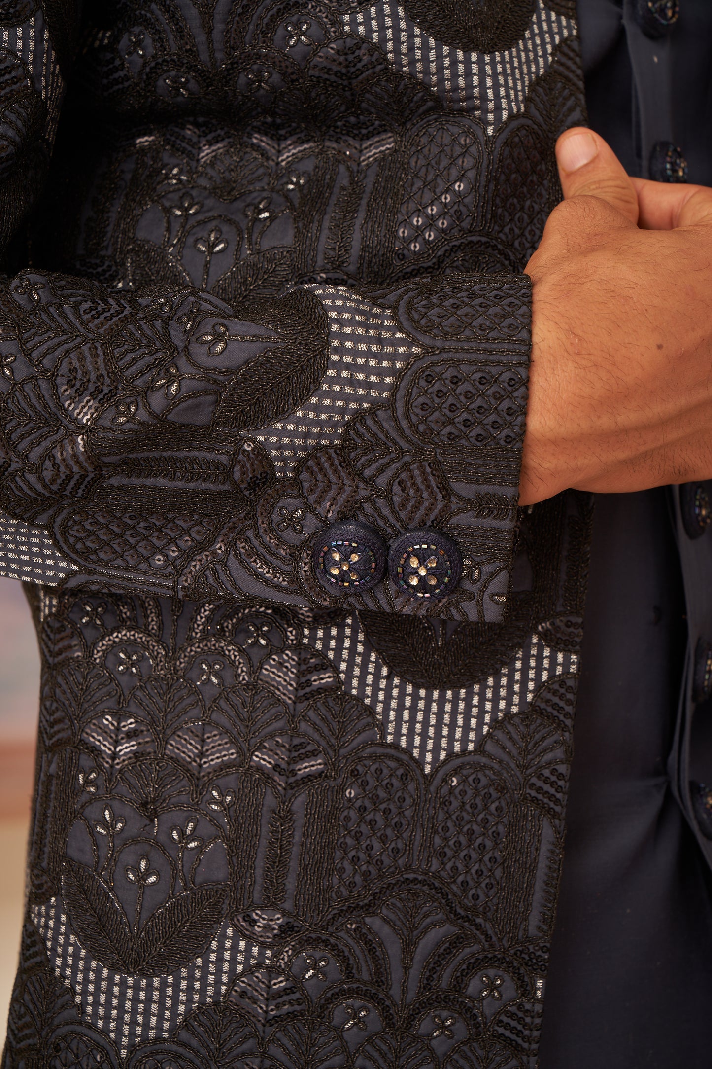 Indo Western Front Open - Black