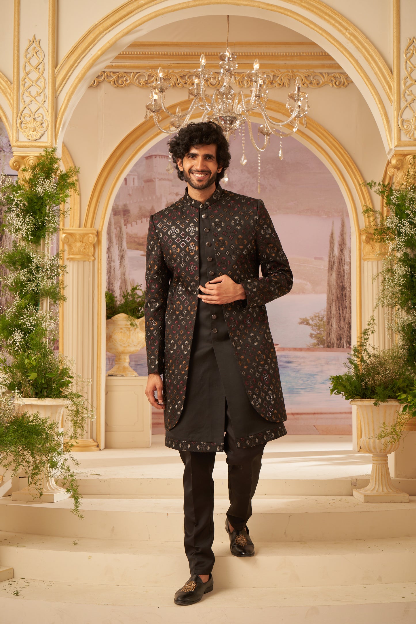 Indo Western Front Open - Black