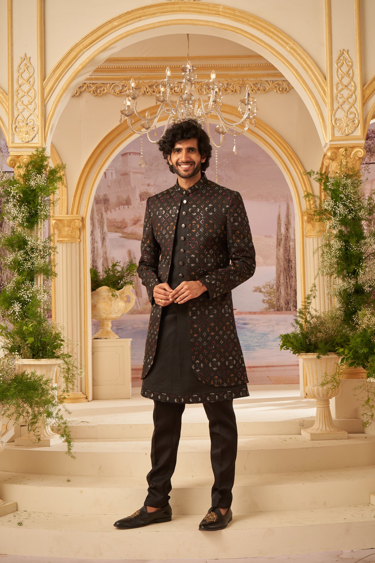 Indo Western Front Open - Black