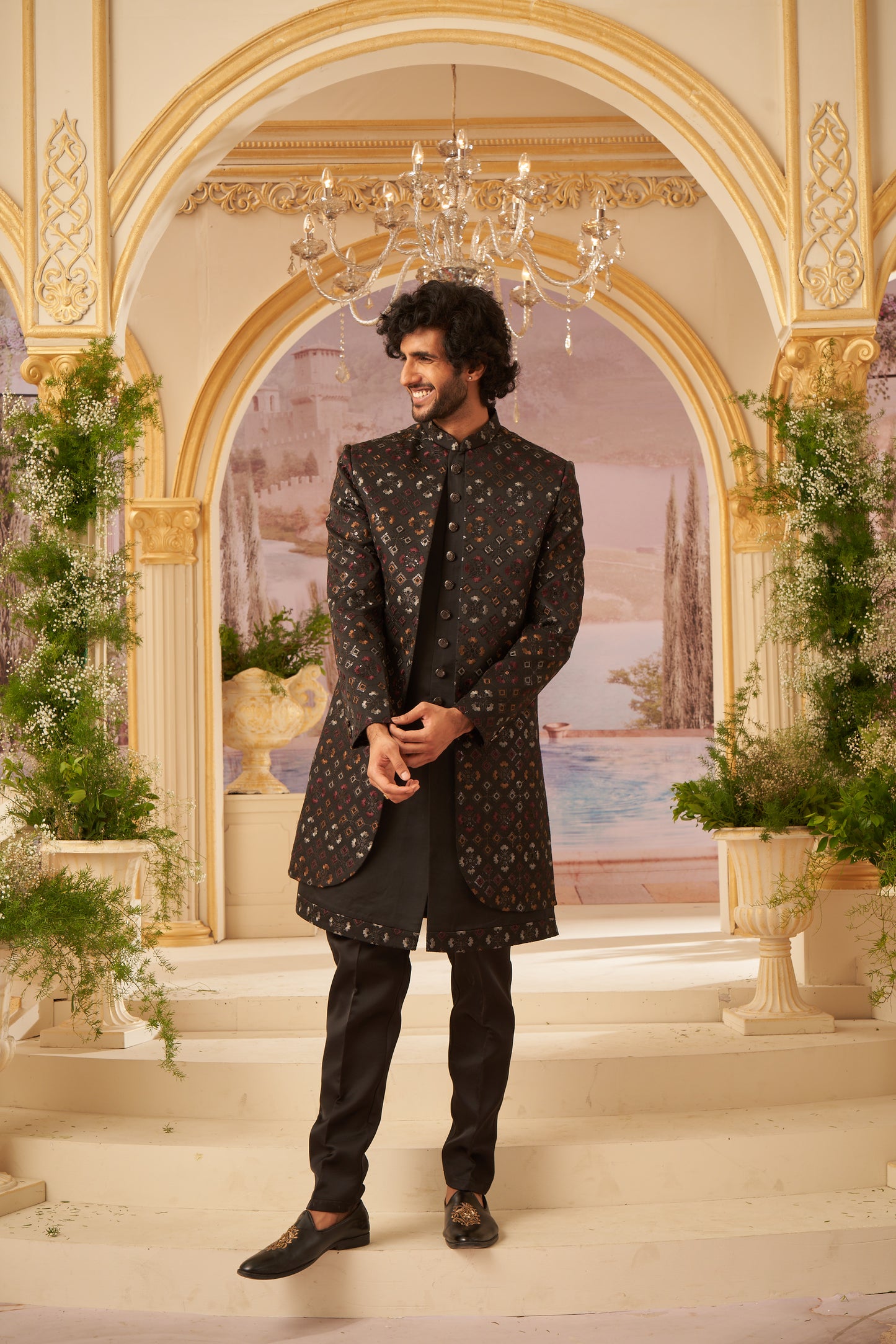 Indo Western Front Open - Black