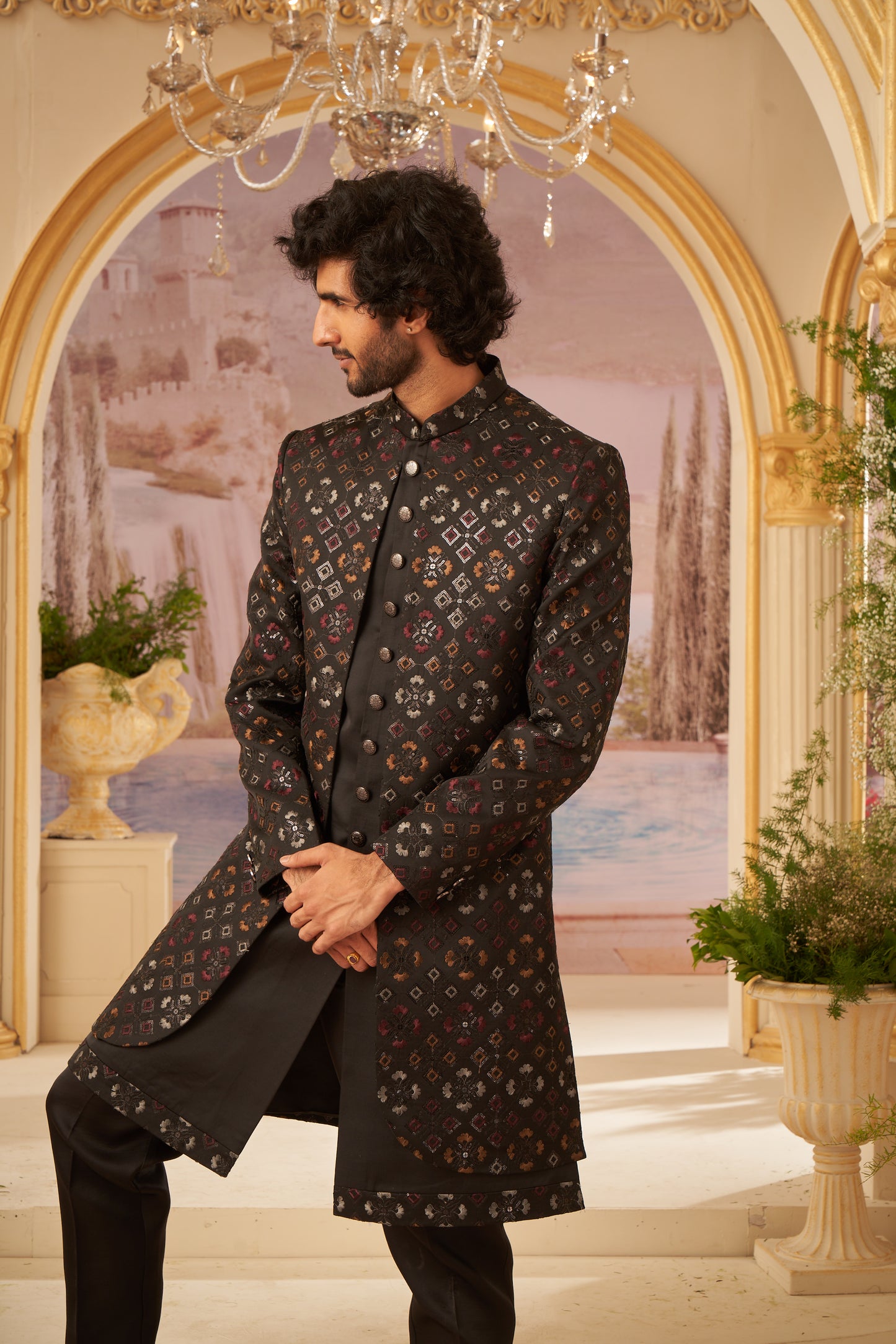 Indo Western Front Open - Black