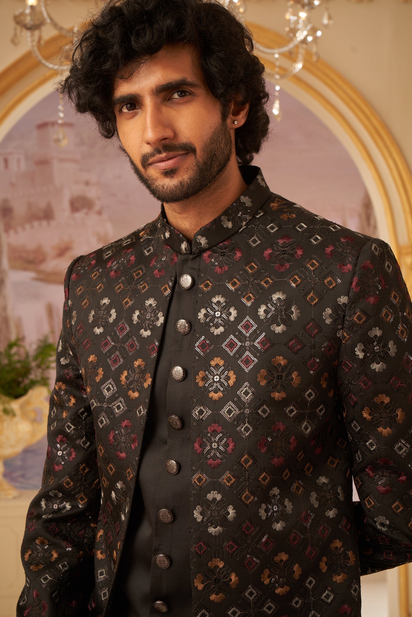 Indo Western Front Open - Black