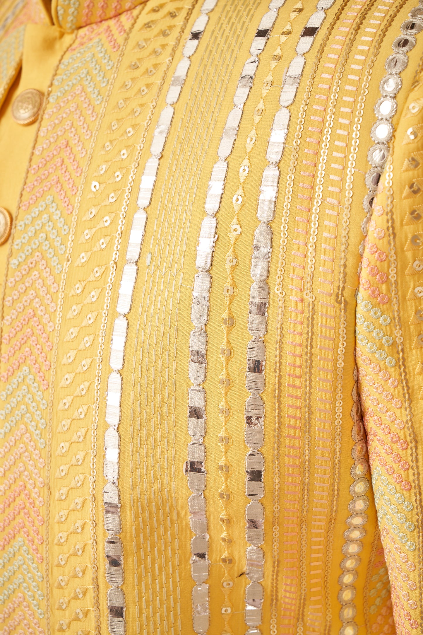 Indo Western Front Open - Yellow