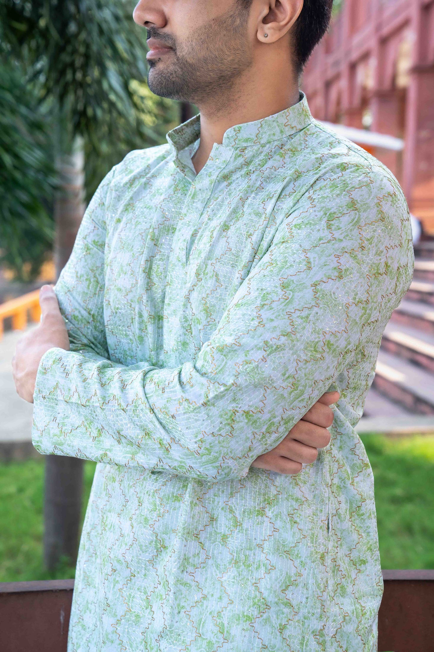 Printed Kurta - Light Green