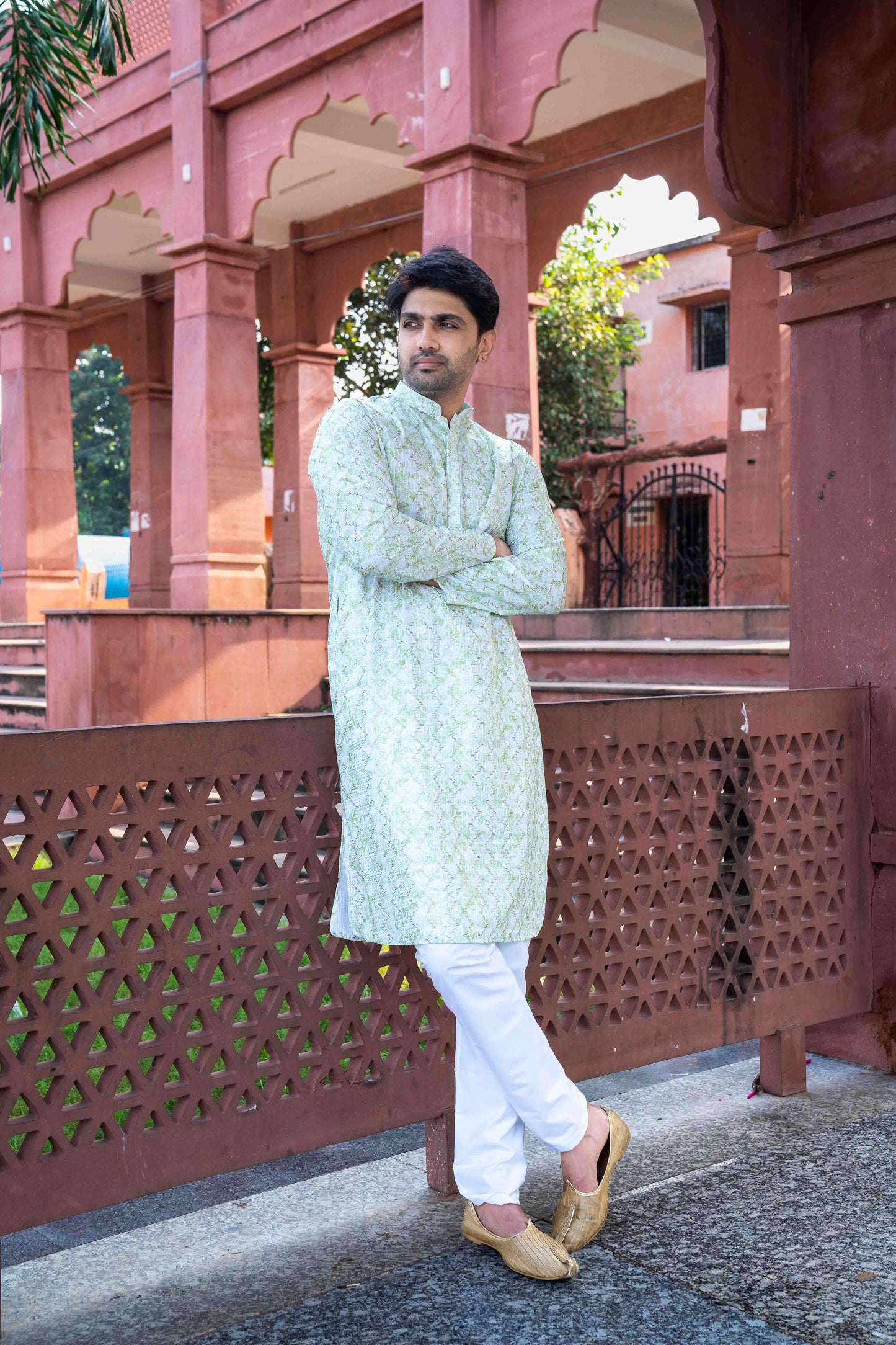 Printed Kurta - Light Green