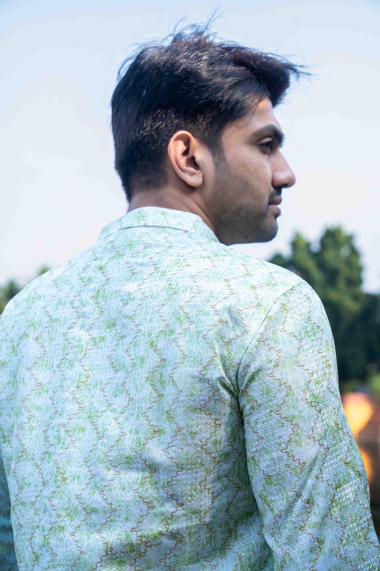Printed Kurta - Light Green