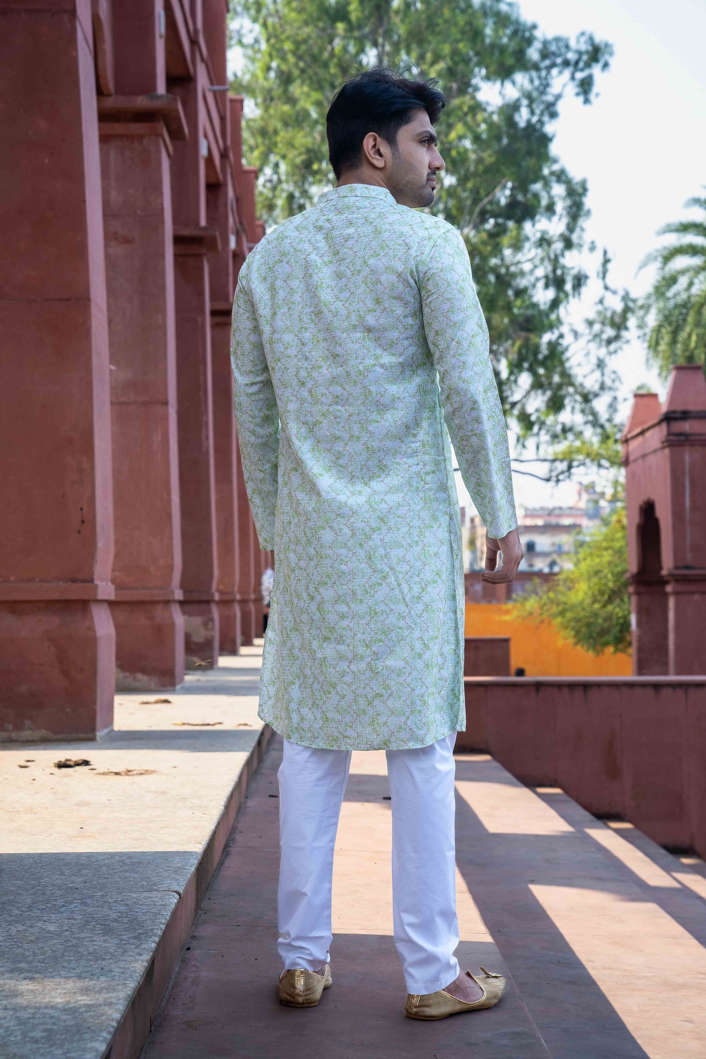 Printed Kurta - Light Green