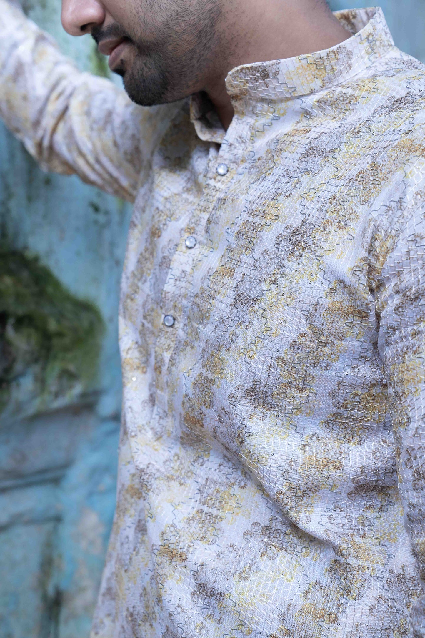 Printed Kurta - Cream