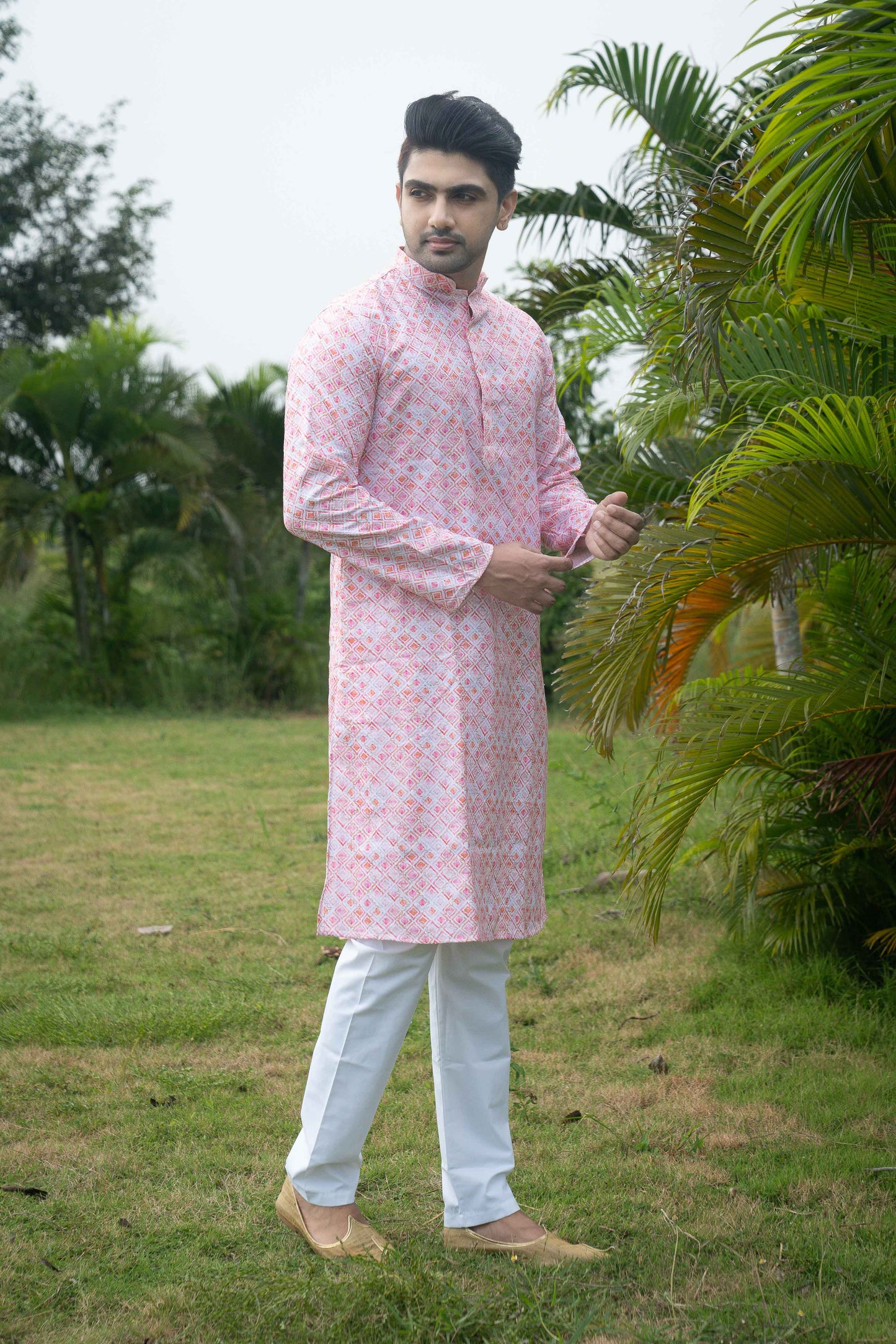 Printed Kurta - Pink