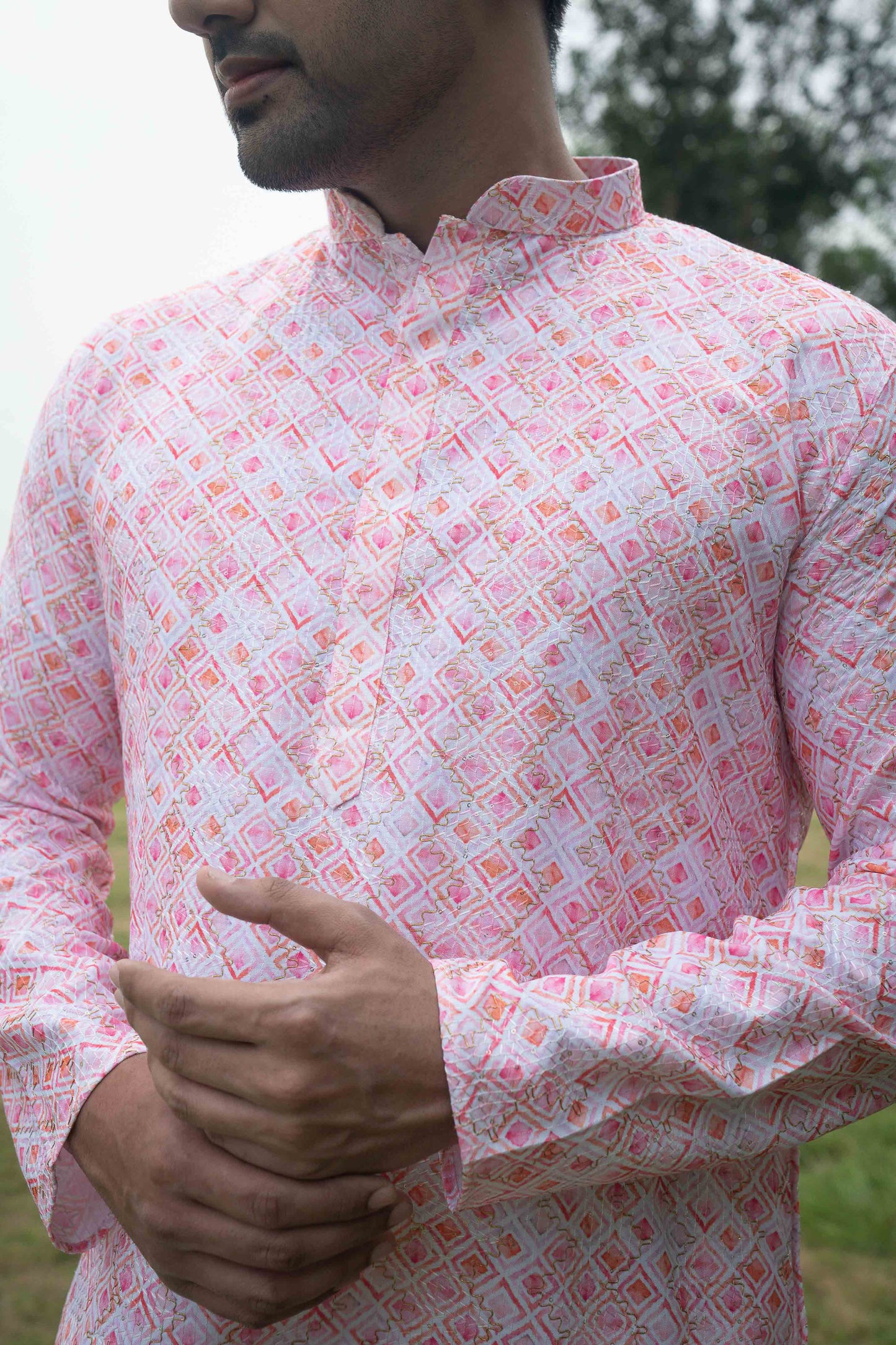 Printed Kurta - Pink