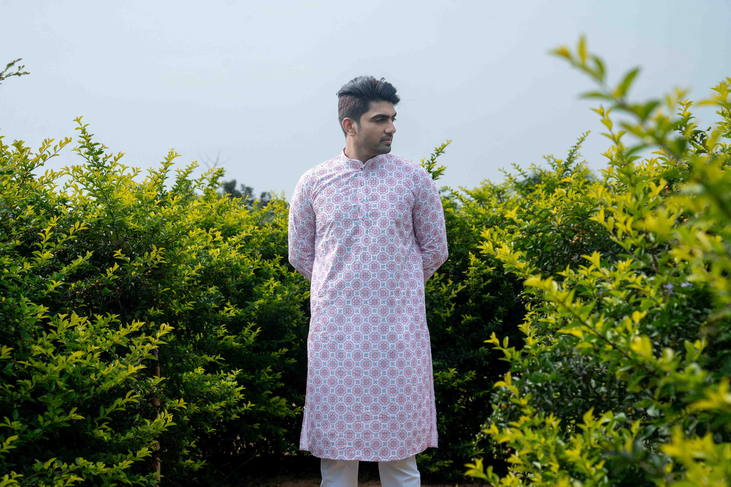 Printed Cotton Kurta - Lavender