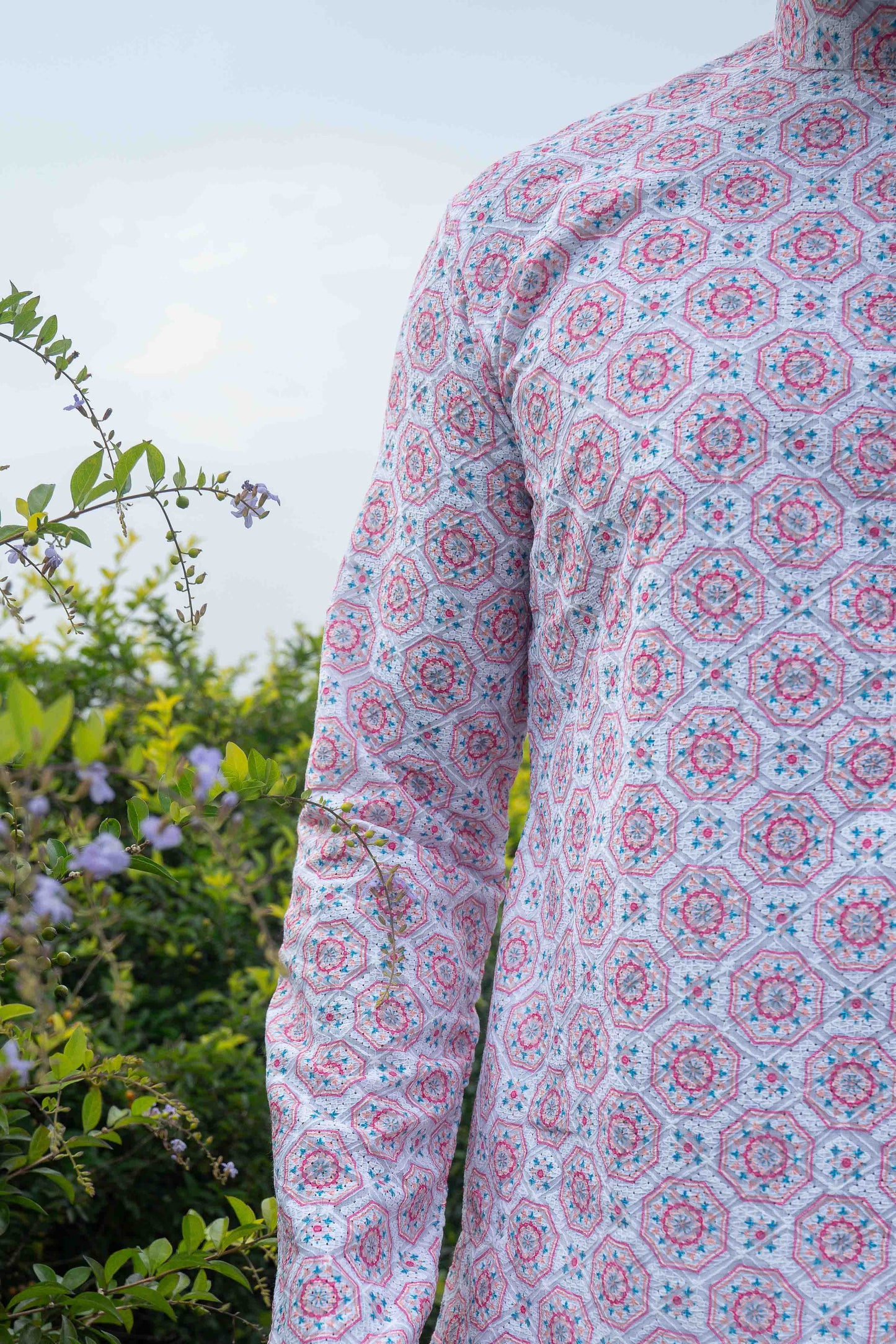 Printed Cotton Kurta - Lavender