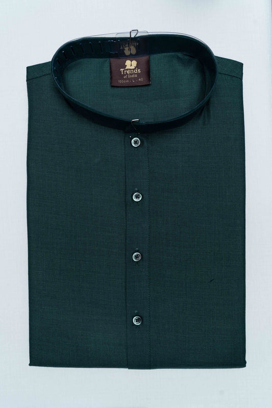 Cotton Kurta - Dark Green