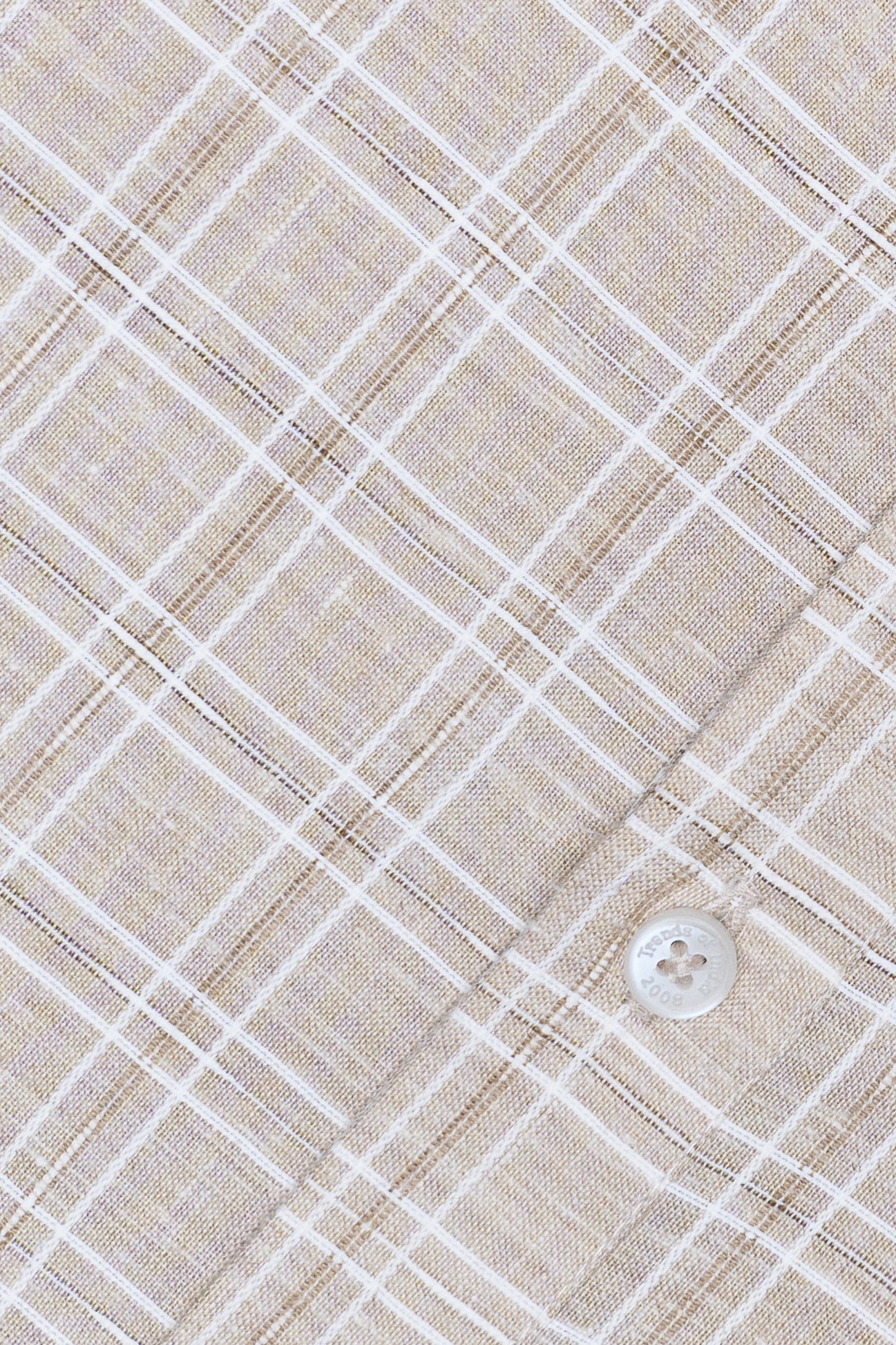 Patterned Cotton Kurta - Light Brown