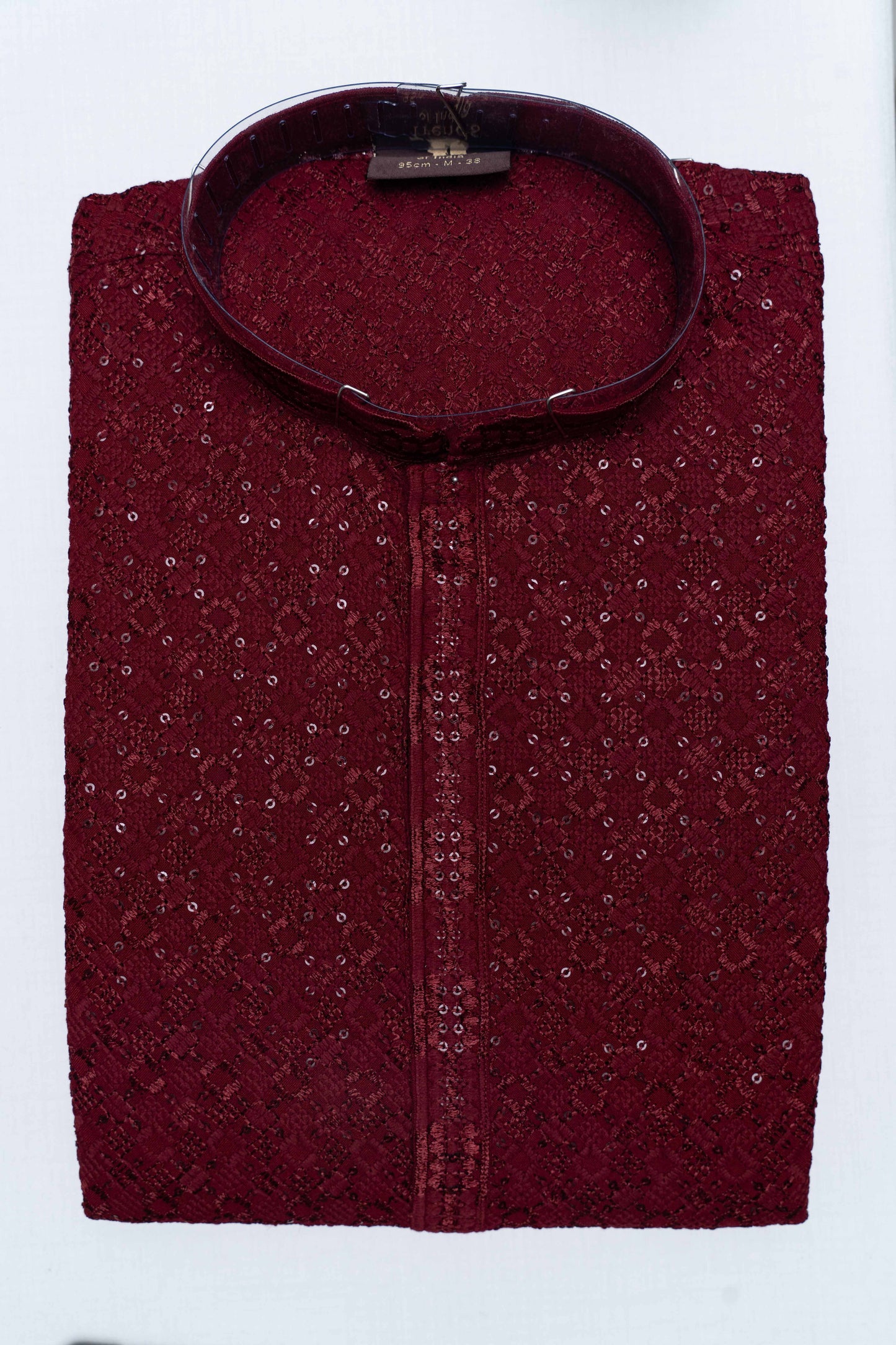 Chikan Kari Kurta - Maroon
