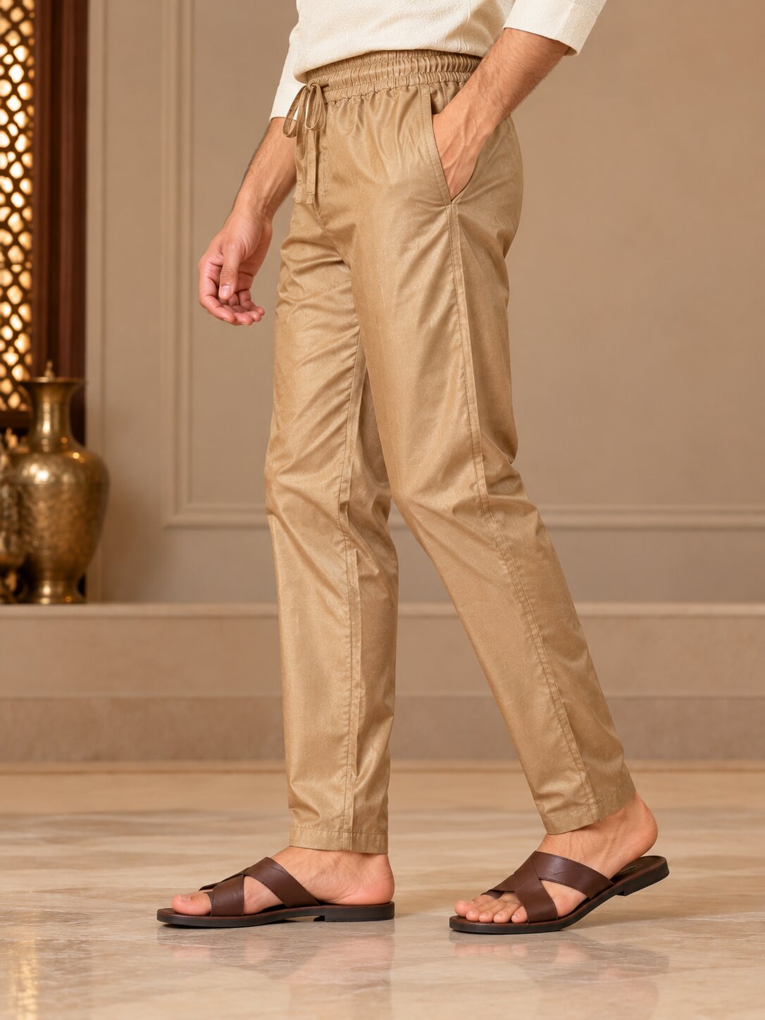 Men's Premium Golden Straight Fit Pyjama