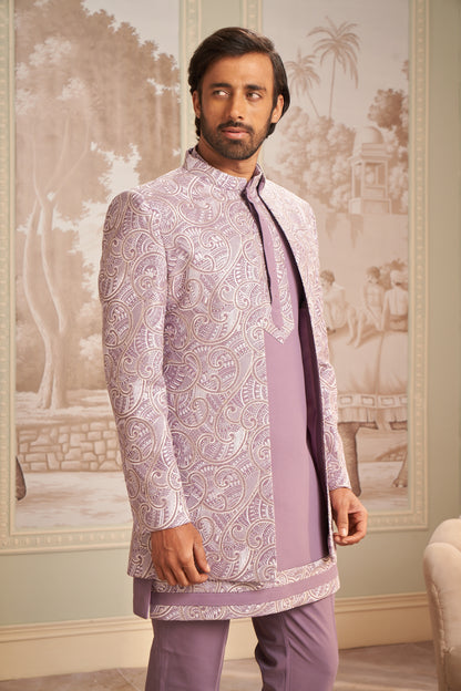 Indo Western Front Open - Lavender