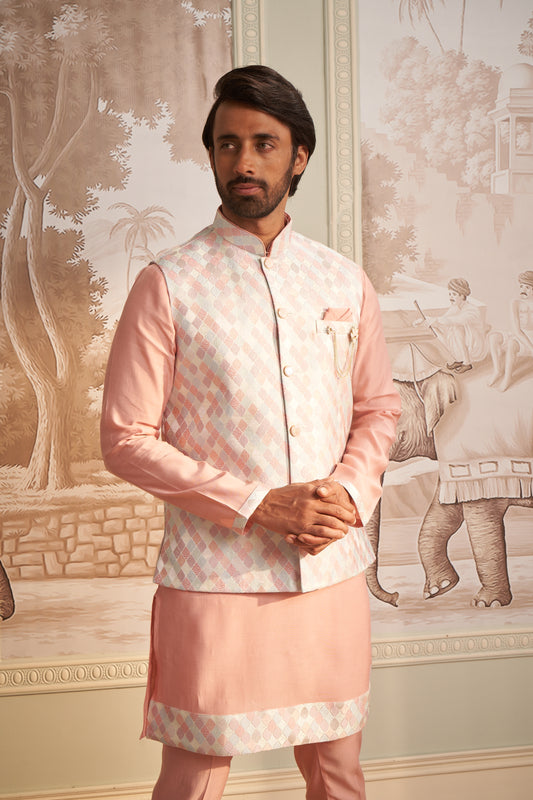 Bundi Kurta Set - Pink