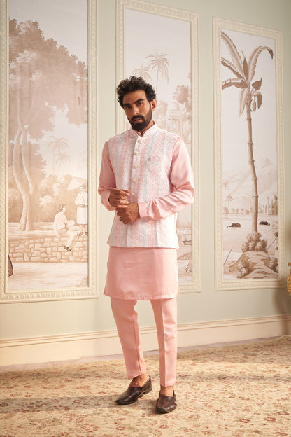 Bundi Kurta Set - Pink