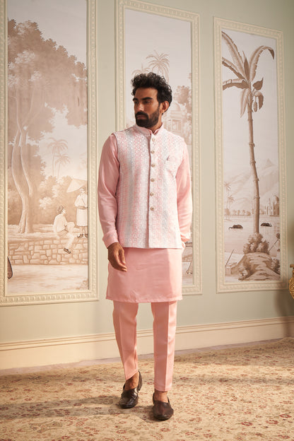 Bundi Kurta Set - Pink