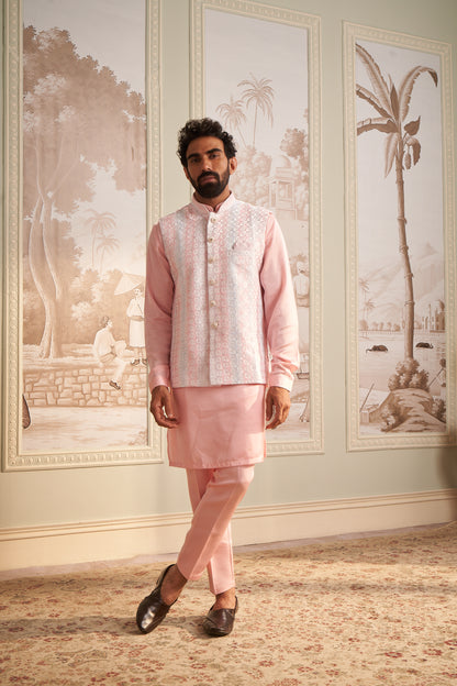 Bundi Kurta Set - Pink
