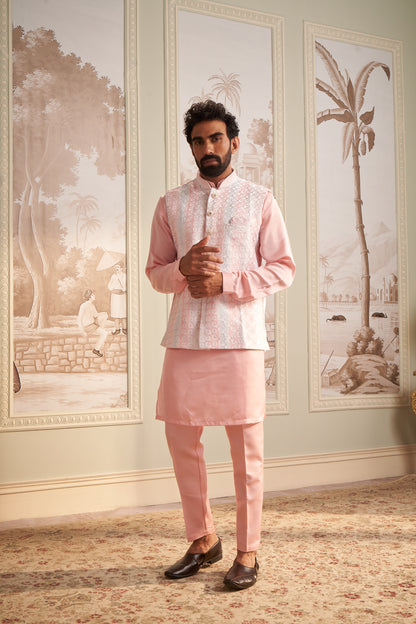 Bundi Kurta Set - Pink