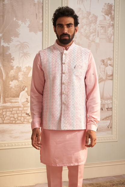 Bundi Kurta Set - Pink