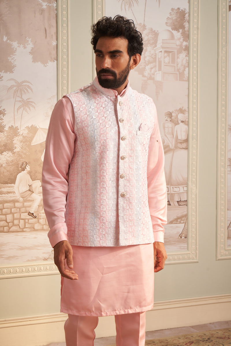Bundi Kurta Set - Pink