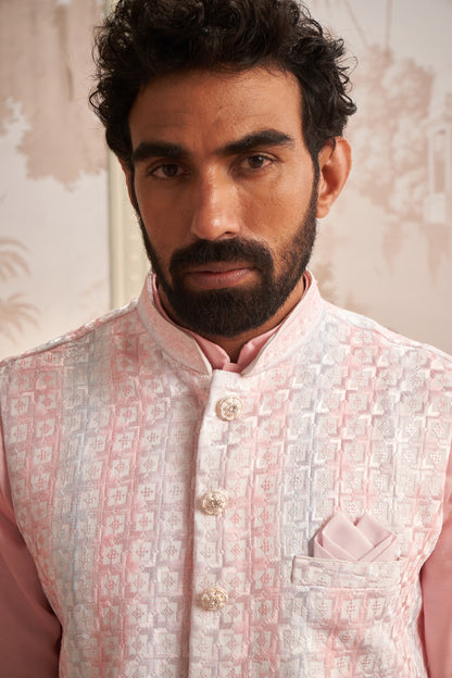 Bundi Kurta Set - Pink