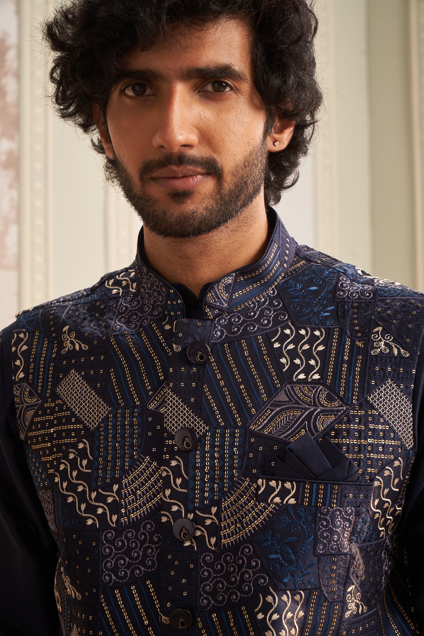 Bundi Kurta Set - Blue