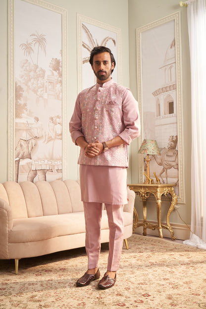 Bundi Kurta Set - Pink